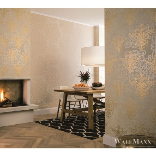 MARBURG Catania 58606 bézs barokk mintás Klasszikus tapéta