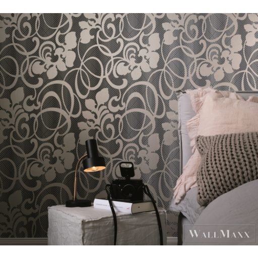 MARBURG Catania 58644 szürke íves mintás Elegáns tapéta