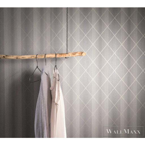 MARBURG Catania 58649 szürke kockás Elegáns tapéta