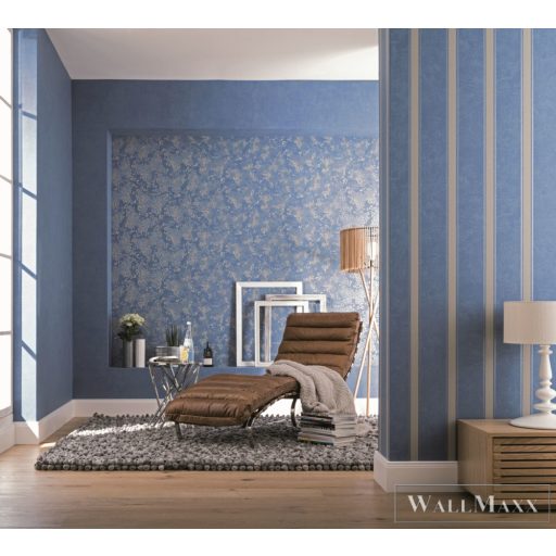 MARBURG Catania 58658 kék csíkos Klasszikus tapéta