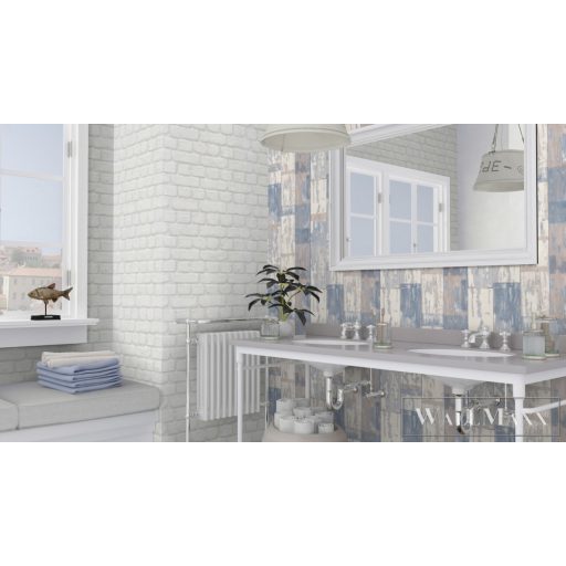 Rasch Bricks & Wood II 587203 Térhatású törtfehér tégla mintás tapéta