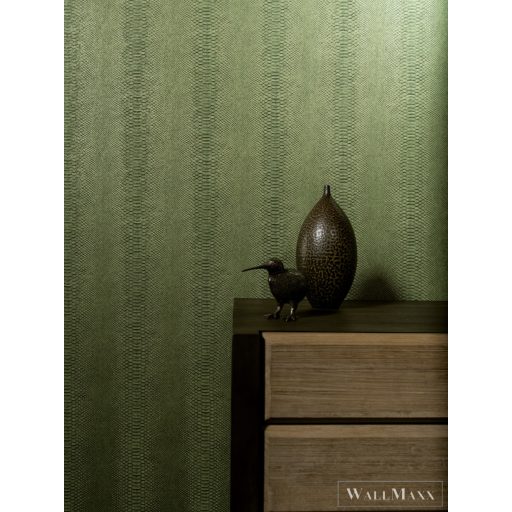 MARBURG Dieter Langer Tango 58834 zöld kígyóbőr mintás Uni tapéta