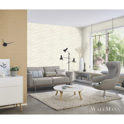RASCH Sky Lounge 608014 fehér hullámos elegáns tapéta