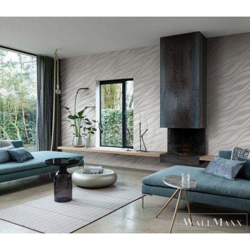 RASCH Sky Lounge 608021 szürke hullámos elegáns tapéta