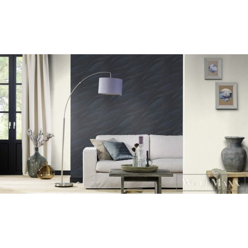 RASCH Sky Lounge 608076 kék hullámos elegáns tapéta