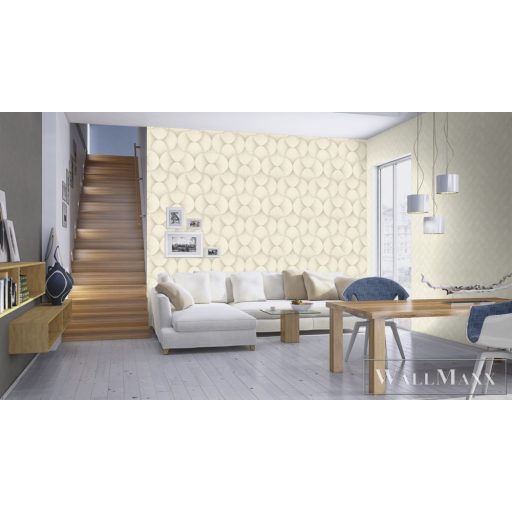 RASCH Sky Lounge 608229 krémfehér kagyló mintás elegáns tapéta