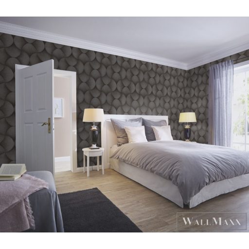 RASCH Sky Lounge 608250 szürke kagyló mintás elegáns tapéta