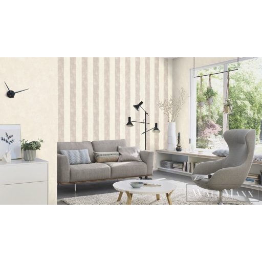 Rasch TIMEOUT Tapetenwechsel 2024 608960 bézs Klasszikus csíkos tapéta