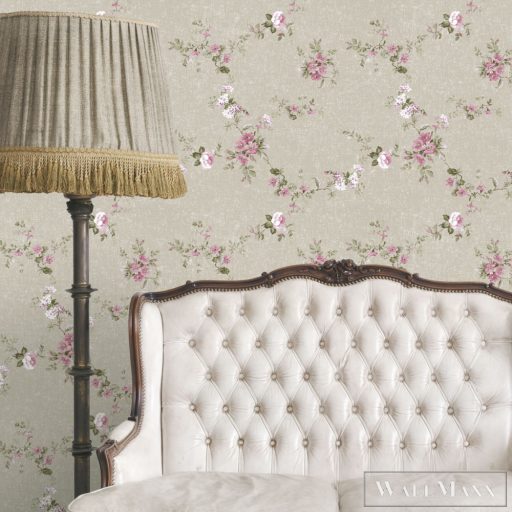 ICH Aromas 620-2 halvány virág mintás klasszikus tapéta