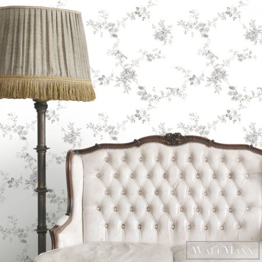 ICH Aromas 620-4 fehér virág mintás klasszikus tapéta