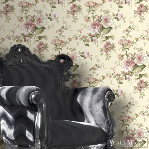 ICH Aromas 621-3 bézs nagy virág mintás klasszikus tapéta