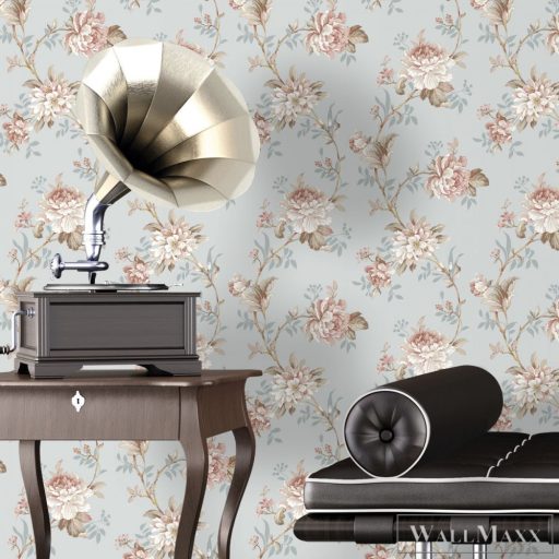 ICH Aromas 622-3 kék virág mintás klasszikus tapéta