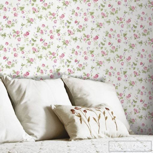 ICH Aromas 623-1 fehér kis virág mintás klasszikus tapéta