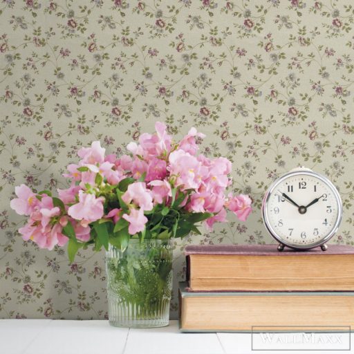 ICH Aromas 624-1 halvány-ezüst kis virág mintás klasszikus tapéta