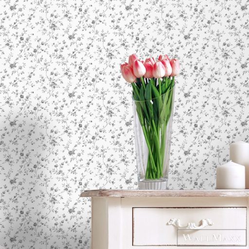 ICH Aromas 625-3 sötét kis virág mintás klasszikus tapéta