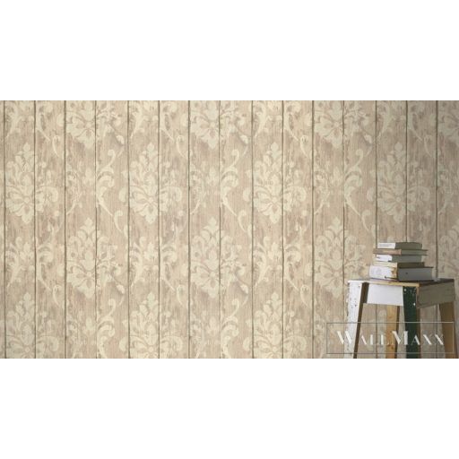Rasch Bricks & Wood II 625943 Barokk bézs intarzia mintás tapéta