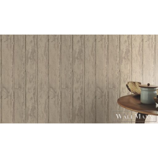 Rasch Bricks & Wood II 626315 Elegáns bézs hajópadló mintás tapéta