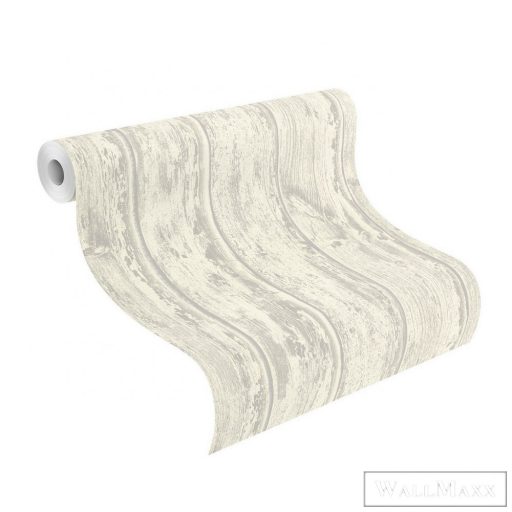 Rasch Bricks & Wood II 626322 Elegáns törtfehér hajópadló mintás tapéta
