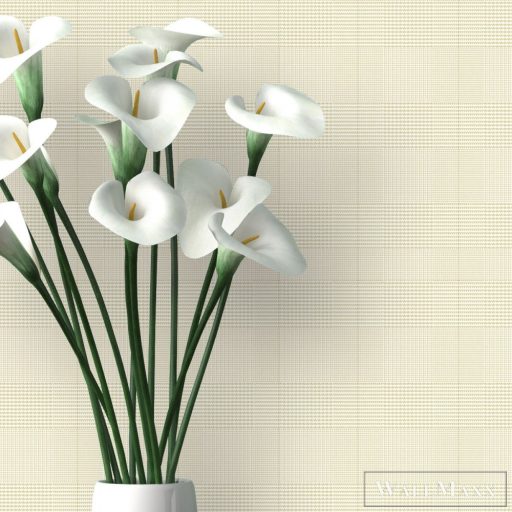 ICH Aromas 627-3 halvány, ezüst Textil mintás Klasszikus vlies tapéta