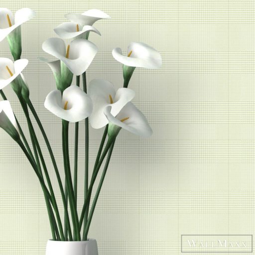 ICH Aromas 627-4 zöld Textil mintás Klasszikus vlies tapéta