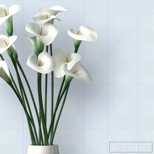 ICH Aromas 627-6 kék Textil mintás Klasszikus vlies tapéta