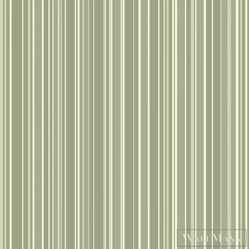 ICH Aromas 628-3 zöld csíkos klasszikus tapéta