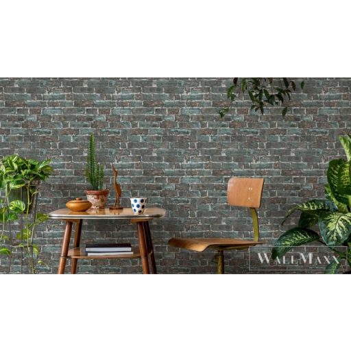 ERISMANN Imitations 2 6318-18 zöld Rusztikus tégla mintás tapéta