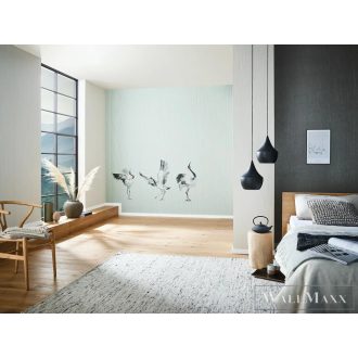   MARBURG Crush Motion 63441 halvány zöld daru mintás Gyűrött digitális panel