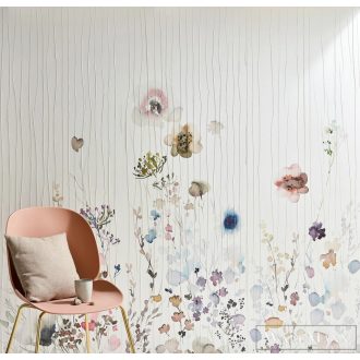   MARBURG Crush Motion 63449 fehér virág mintás Gyűrött digitális panel