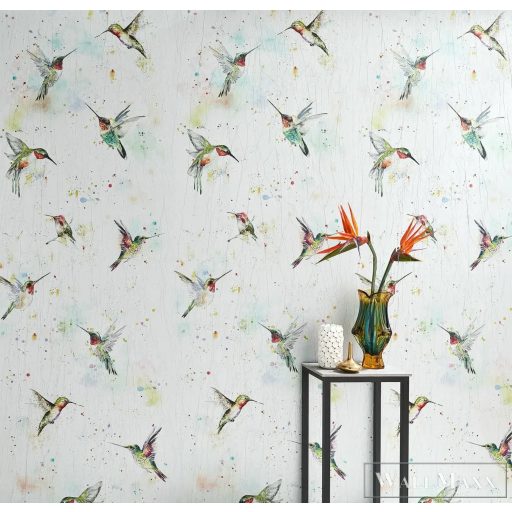 MARBURG Crush Motion 63461 halvány bézs kolibri mintás Gyűrött digitális panel