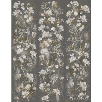   MARBURG Crush Motion 63467 ezüst virág mintás Gyűrött digitális panel