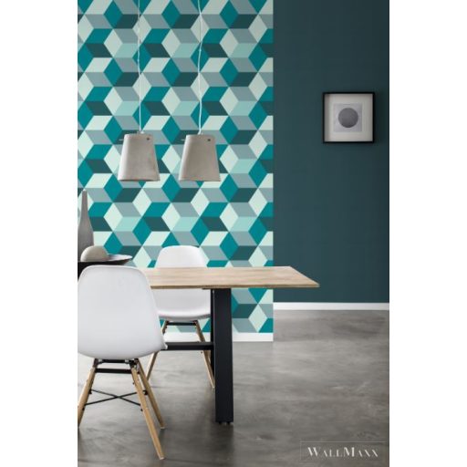 RASCH SANSA 2021 638110 DESIGN TAPÉTA KÉK