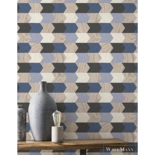 RASCH SANSA 2021 638219 DESIGN TAPÉTA KÉK