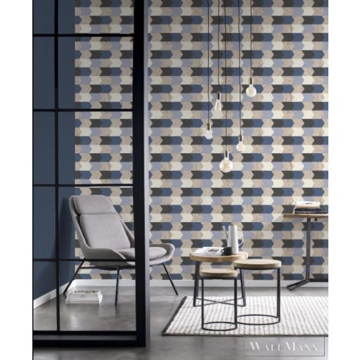 RASCH SANSA 2021 638219 DESIGN TAPÉTA KÉK