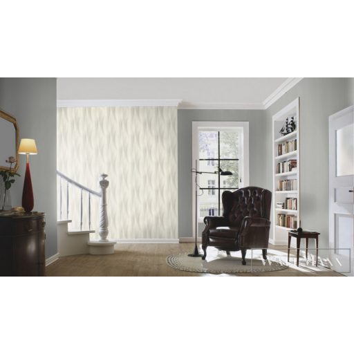 Rasch TIMEOUT Tapetenwechsel 2024 651508 törtfehér Elegáns hullámos tapéta