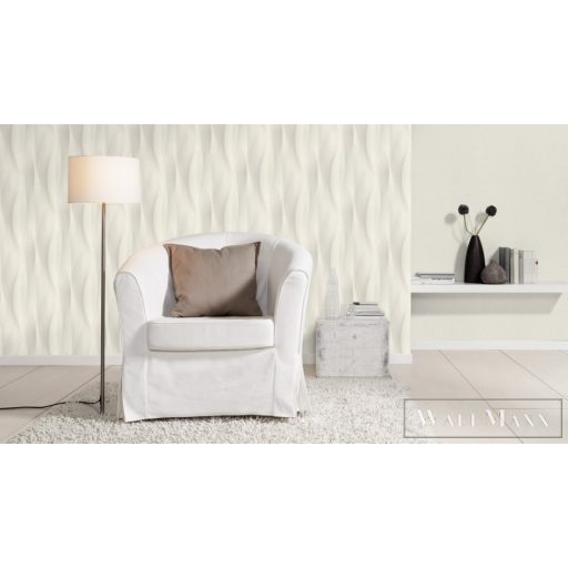 Rasch TIMEOUT Tapetenwechsel 2024 651508 törtfehér Elegáns hullámos tapéta