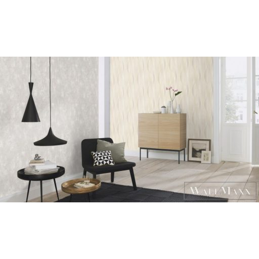 Rasch TIMEOUT Tapetenwechsel 2024 651515 krémszínű Elegáns hullámos tapéta