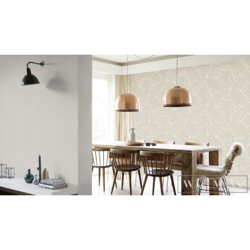 RASCH Welcome Home 653106 bézs levél mintás Elegáns tapéta