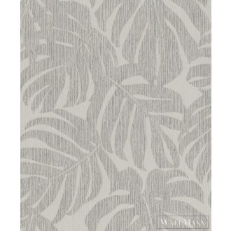   RASCH Welcome Home 653137 ezüst levél mintás Elegáns tapéta