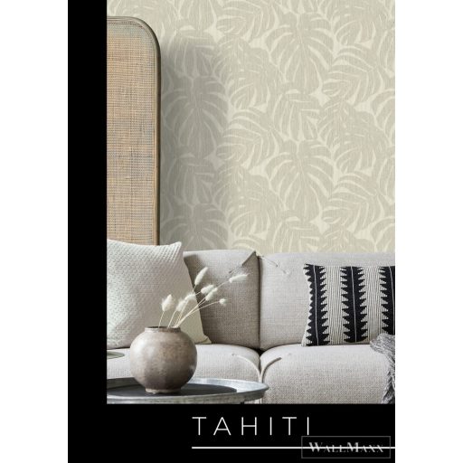 RASCH Welcome Home 653144 krémszínű levél mintás Elegáns tapéta