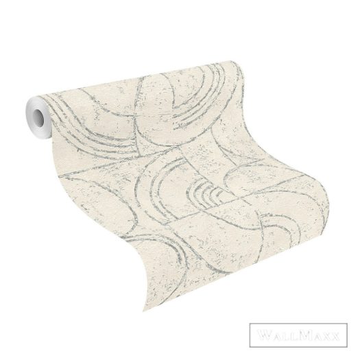RASCH Welcome Home 653618 ezüst geometrikus mintás Elegáns tapéta