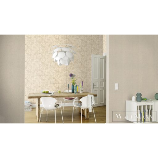 RASCH Welcome Home 653632 bézs geometrikus mintás Elegáns tapéta