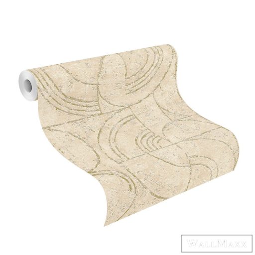 RASCH Welcome Home 653632 bézs geometrikus mintás Elegáns tapéta