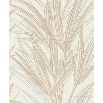   RASCH Welcome Home 654011 ezüst levél mintás Elegáns tapéta