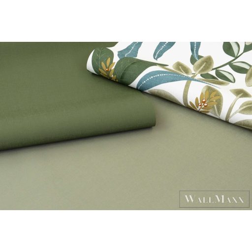 RASCH Country-Charme 687538 zöld szövet mintás modern tapéta