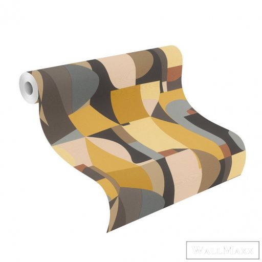 Rasch Tropical House 687705 sárga Modern grafikai mintás tapéta