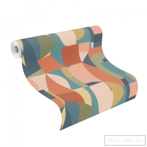 Rasch Tropical House 687712 narancssárga Modern grafikai mintás tapéta