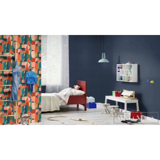 Rasch Tropical House 687712 narancssárga Modern grafikai mintás tapéta