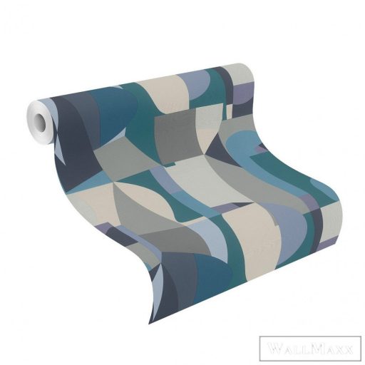 Rasch Tropical House 687729 kék Modern grafikai mintás tapéta