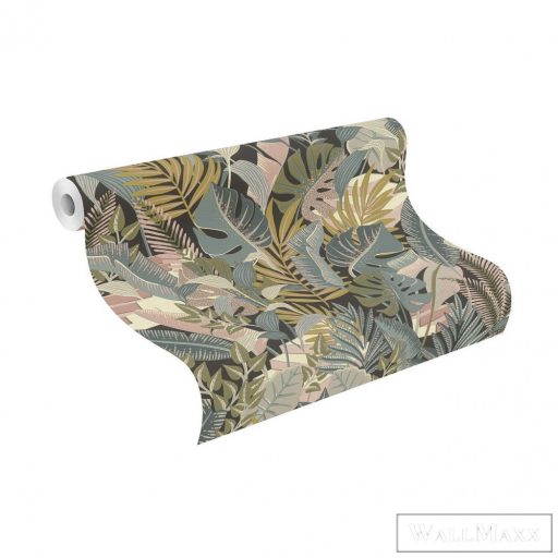 Rasch Tropical House 687804 kék Grafikai levél mintás tapéta